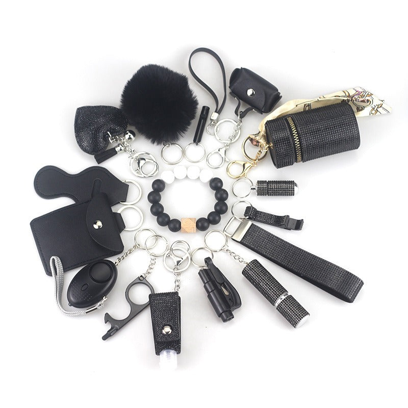 2025 NEW 16pcs Bling Self-Defense Keychain Set