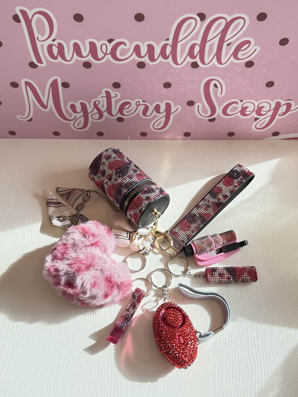 2025 NEW 7pcs Bling Self-Defense Keychain Set