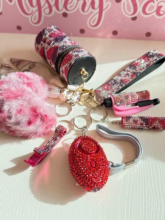 2025 NEW 7pcs Bling Self-Defense Keychain Set