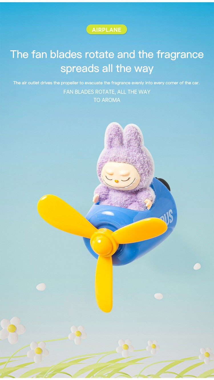 Labubu Car Air Freshener – Airplane Vent Clip