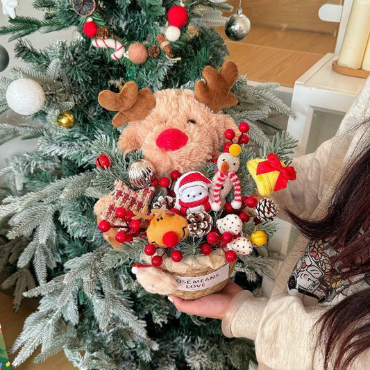 Christmas Gift Bucket | Plush Bouquet for Girlfriend, Kids & Besties