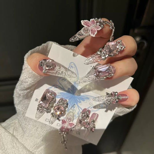 Ice Fairy Butterfly Press-on Nails