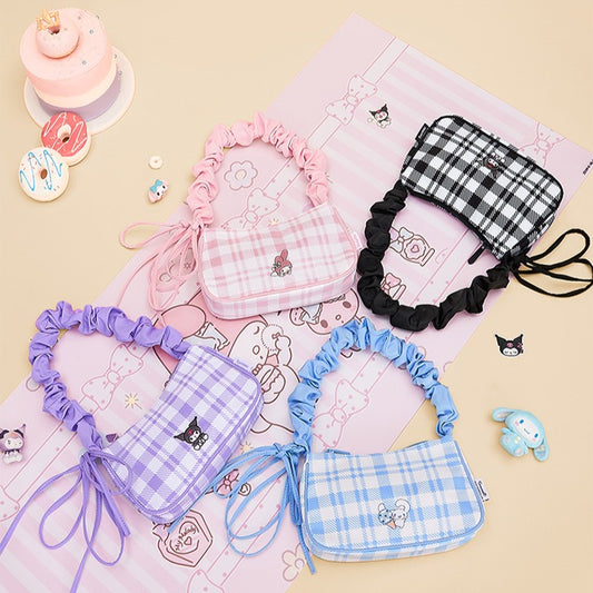 Sanrio Gingham Ruffle Shoulder Bag – Cute Meets Classic!