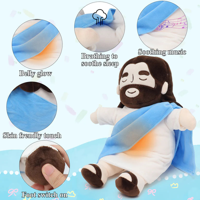 Breathing Light Jesus Plush Doll