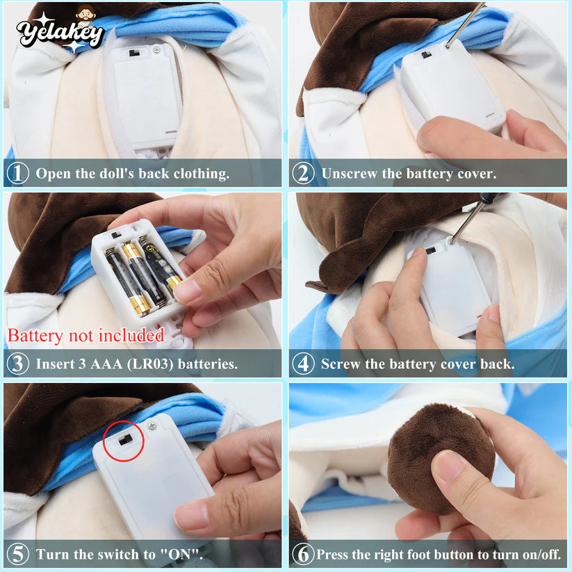 Breathing Light Jesus Plush Doll