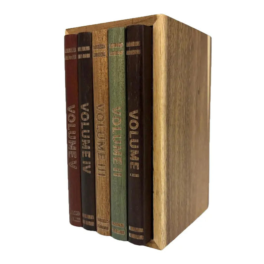 Book-Shaped Wooden Coaster Set 【Book Lovers】