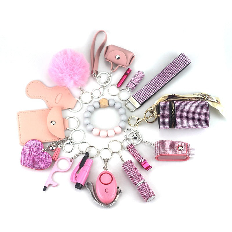2025 NEW 16pcs Bling Self-Defense Keychain Set