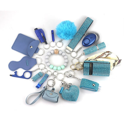 2025 NEW 16pcs Bling Self-Defense Keychain Set