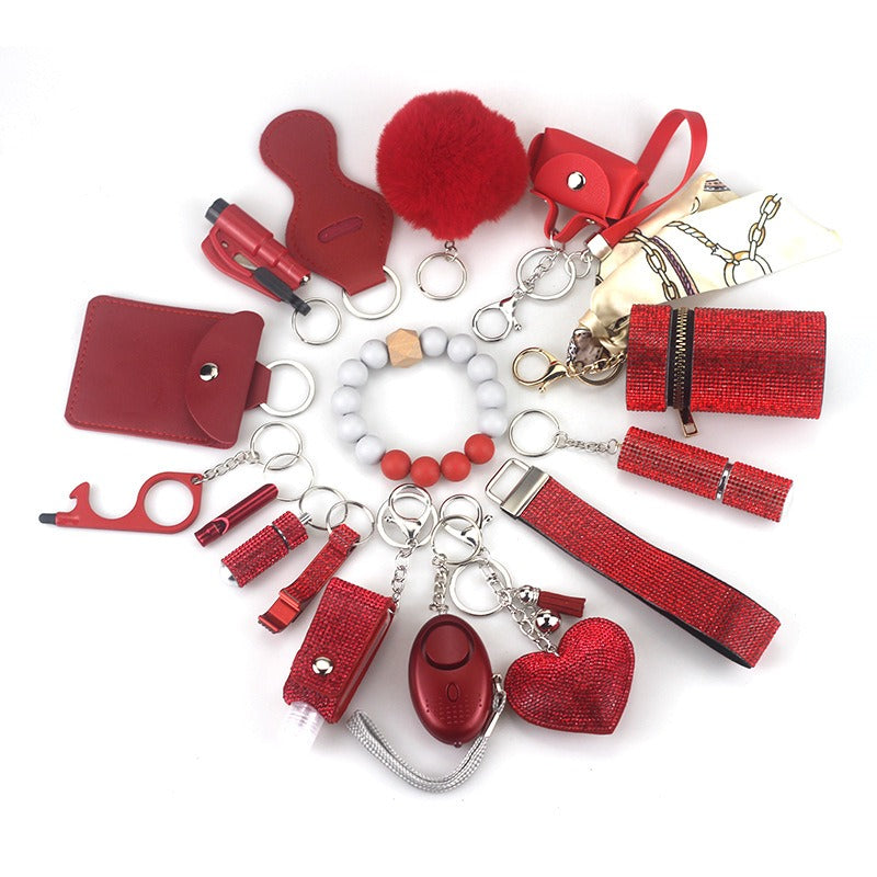 2025 NEW 16pcs Bling Self-Defense Keychain Set