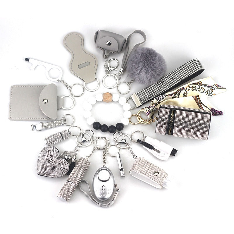 2025 NEW 16pcs Bling Self-Defense Keychain Set