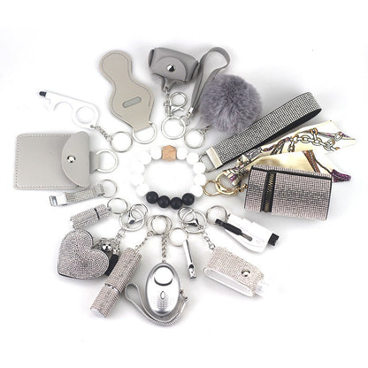 2025 NEW 16pcs Bling Self-Defense Keychain Set