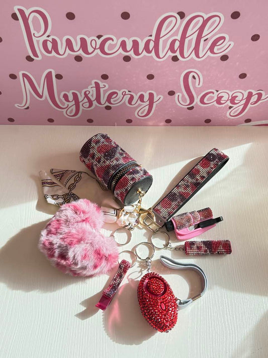 2025 NEW 7pcs Bling Self-Defense Keychain Set