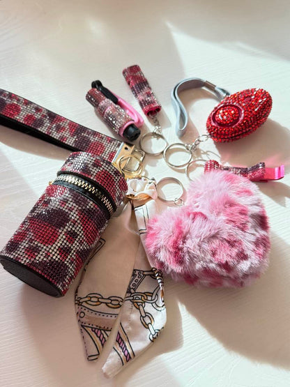 2025 NEW 7pcs Bling Self-Defense Keychain Set