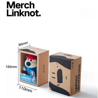 Pawcuddle x LINKNOT Exclusive | Big Nose Dog Plush Keychain