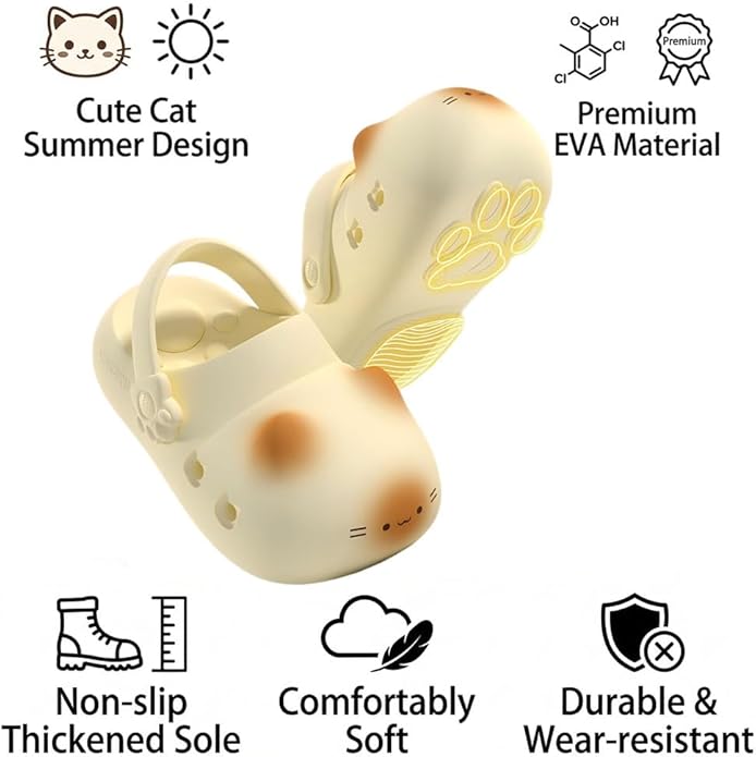 Cat Clogs with Paw Print 🐾