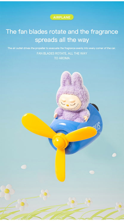 Labubu Car Air Freshener – Airplane Vent Clip