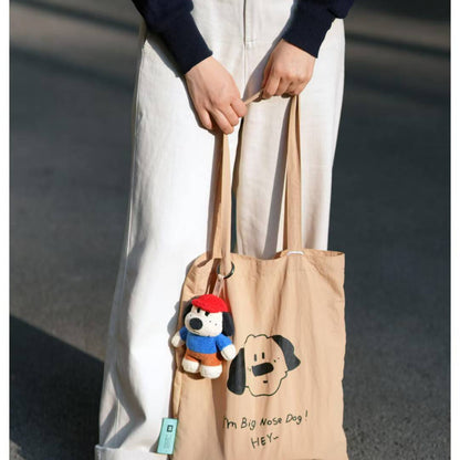 Pawcuddle x LINKNOT Exclusive | Big Nose Dog Plush Keychain