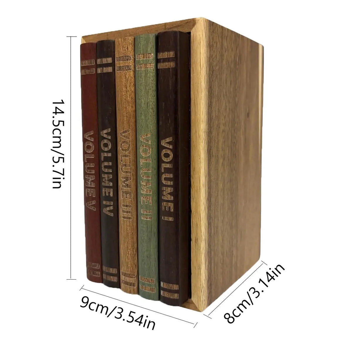 Book-Shaped Wooden Coaster Set 【Book Lovers】