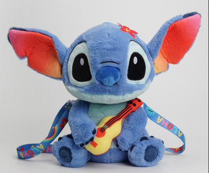 Colorful Guitar Stitch Plush Backpack