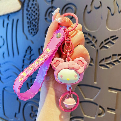 Hello Kitty Beaded Keychain Phone Charm