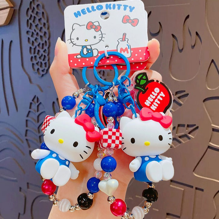 Hello Kitty Beaded Keychain Phone Charm