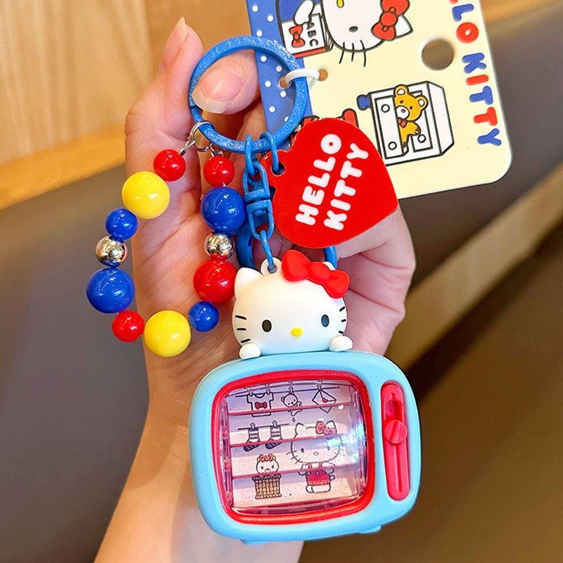 Hello Kitty Beaded Keychain Phone Charm