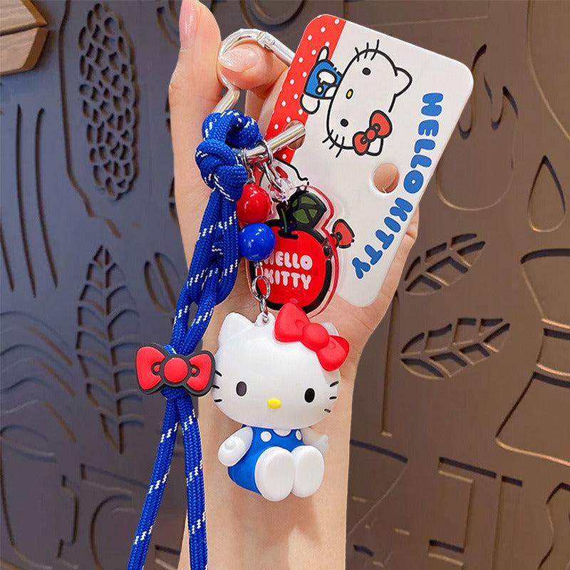 Hello Kitty Beaded Keychain Phone Charm