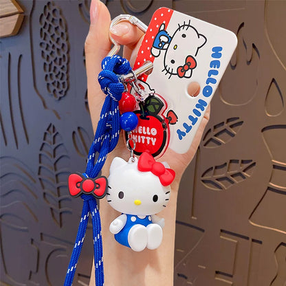 Hello Kitty Beaded Keychain Phone Charm
