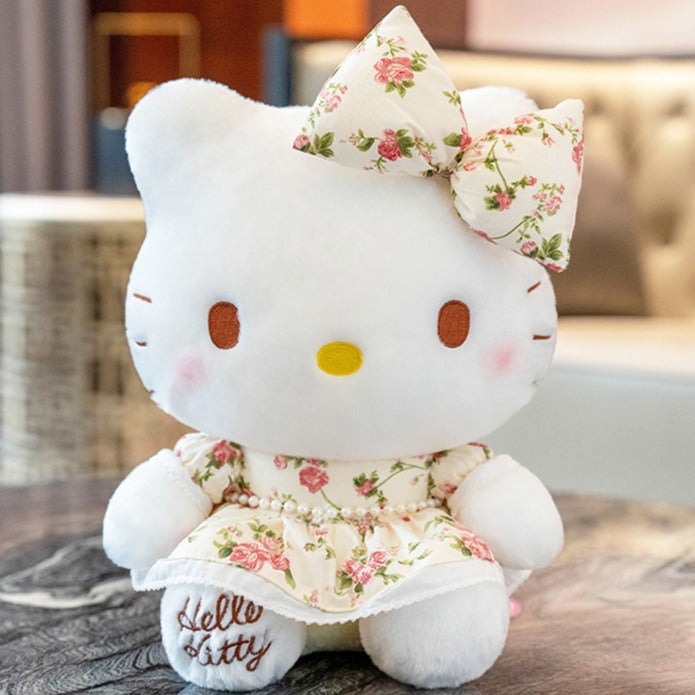 Hello Kitty Floral Dress Plush