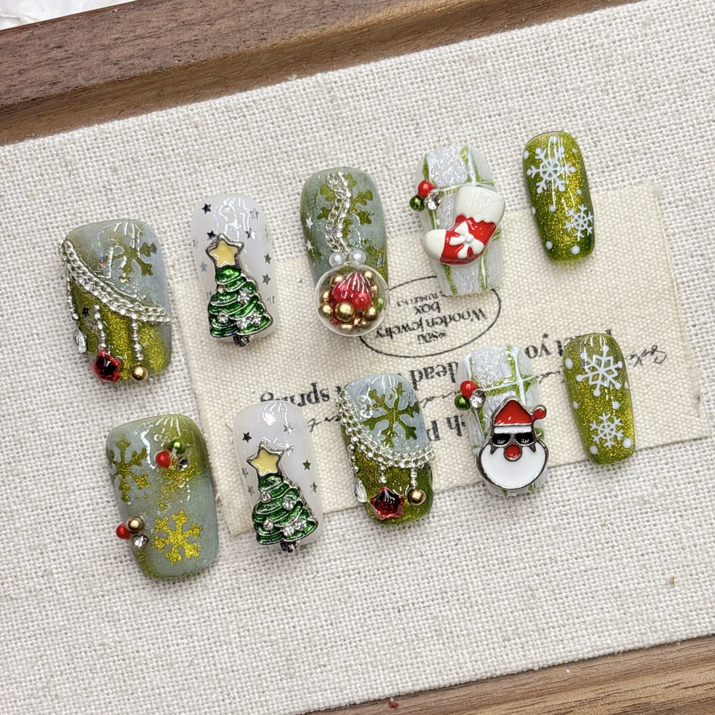 Handmade Christmas Press-On Nails