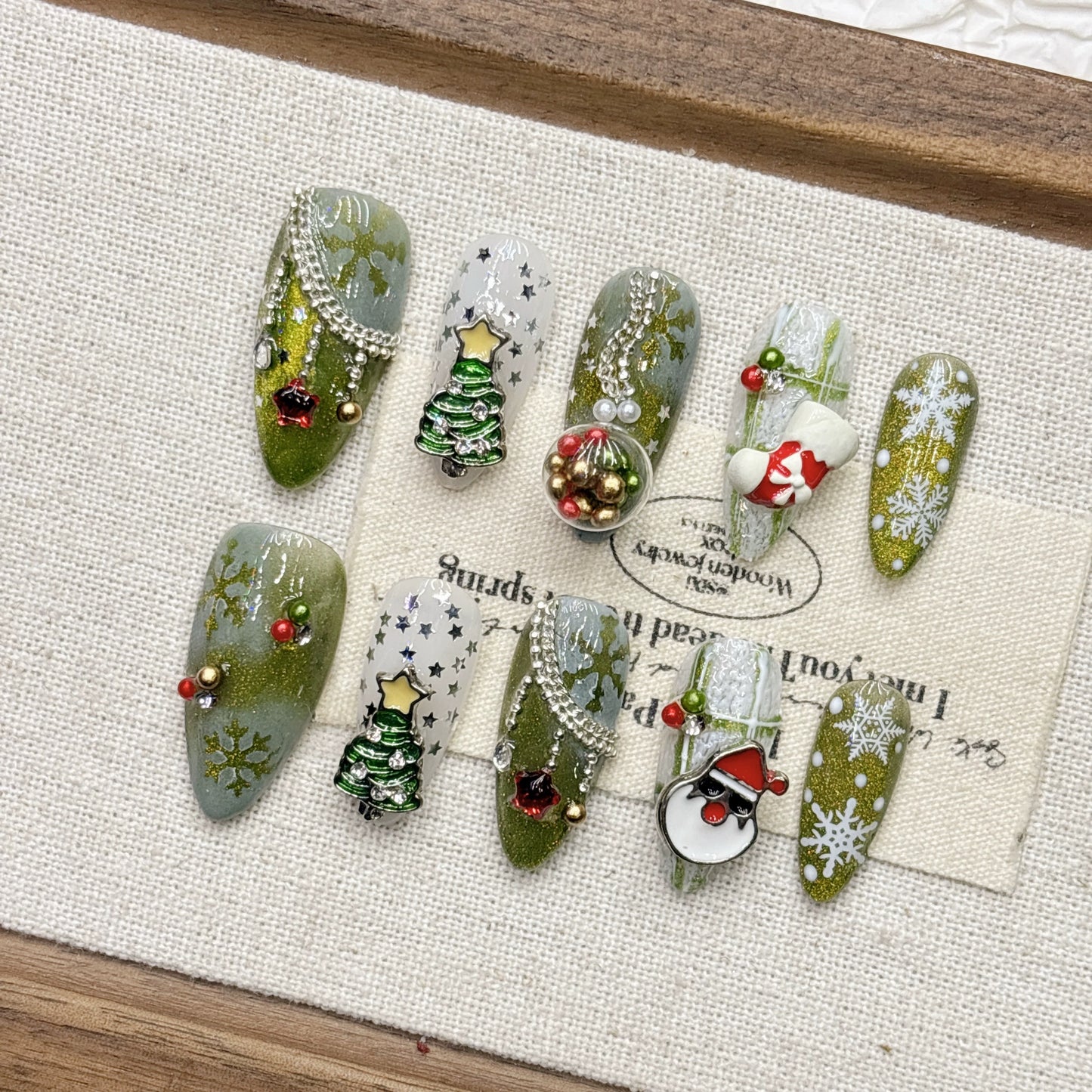 Handmade Christmas Press-On Nails