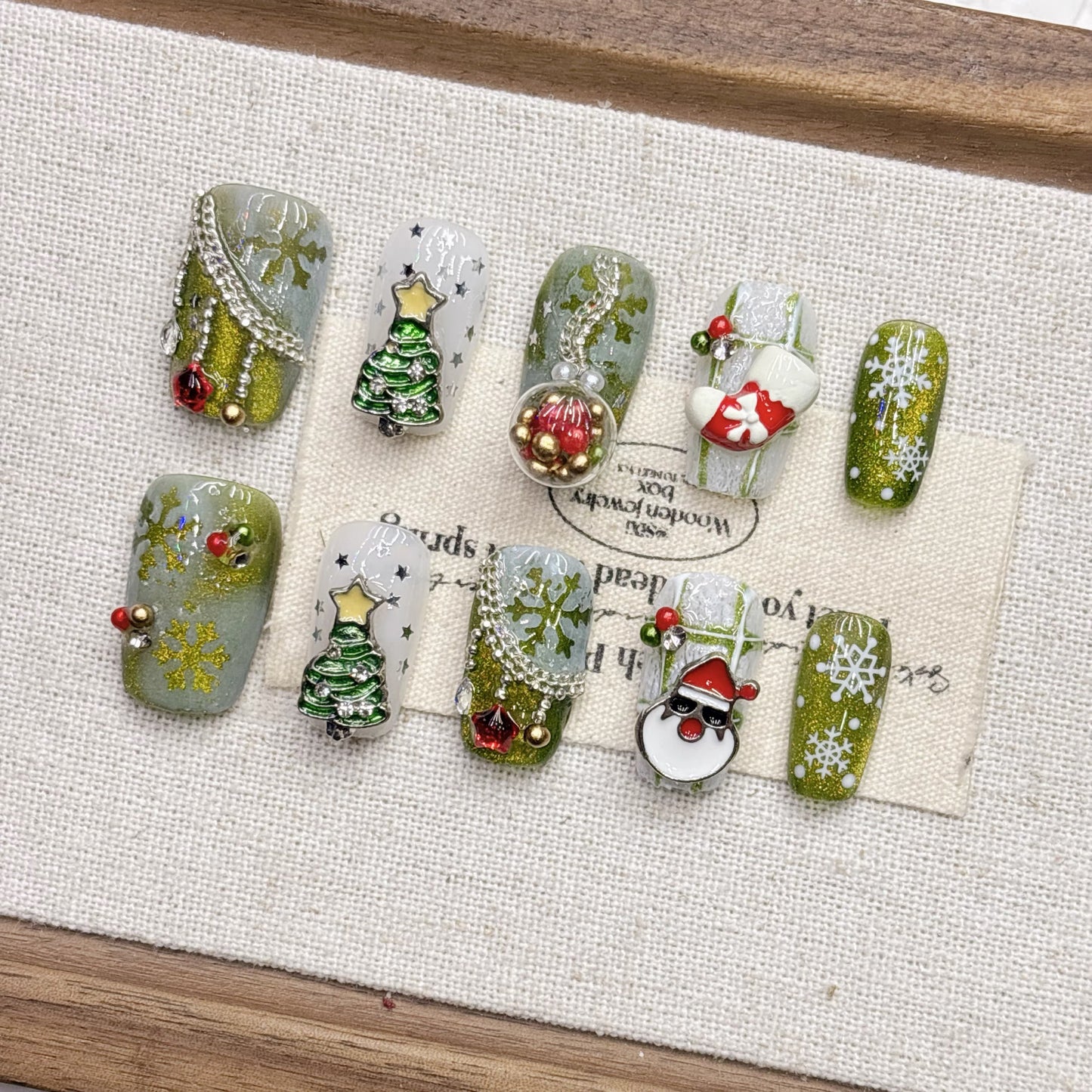 Handmade Christmas Press-On Nails