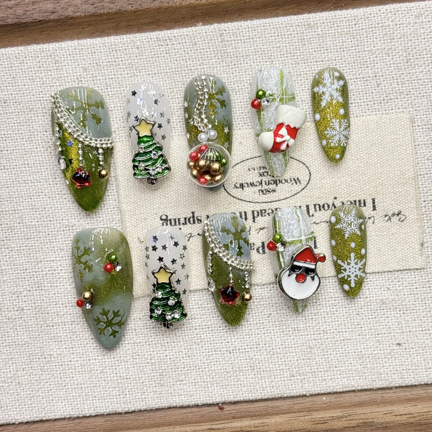 Handmade Christmas Press-On Nails