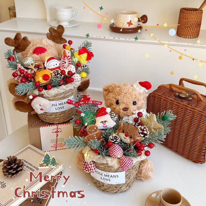 Christmas Gift Bucket | Plush Bouquet for Girlfriend, Kids & Besties