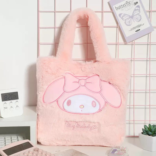My Melody Plush Tote Bag- Cute & Soft!