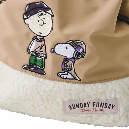 Snoopy Embroidered Drawstring Bucket Bag – Crossbody & Shoulder
