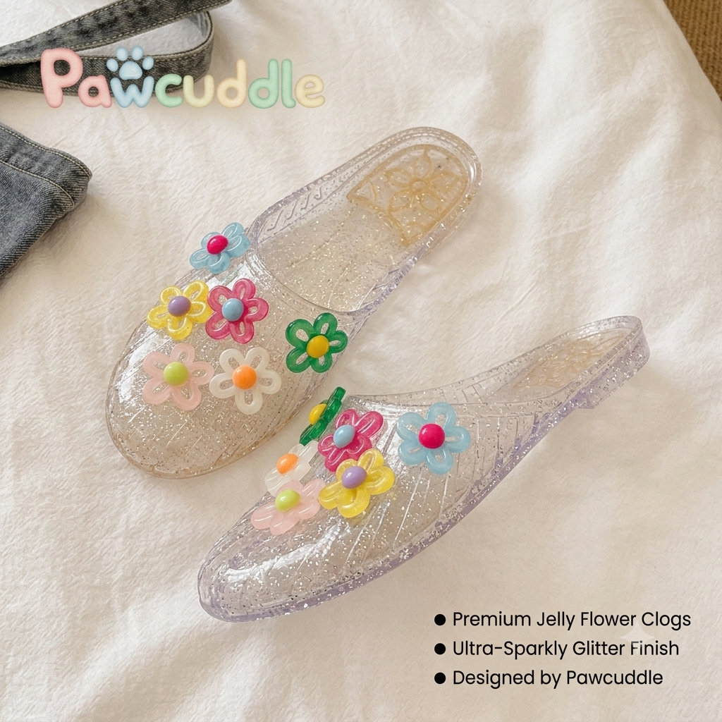 Jelly Flower Clogs - Chunky Platform Summer Sandals