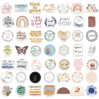 Bible Verse Decorative Stickers - 50-Piece Set
