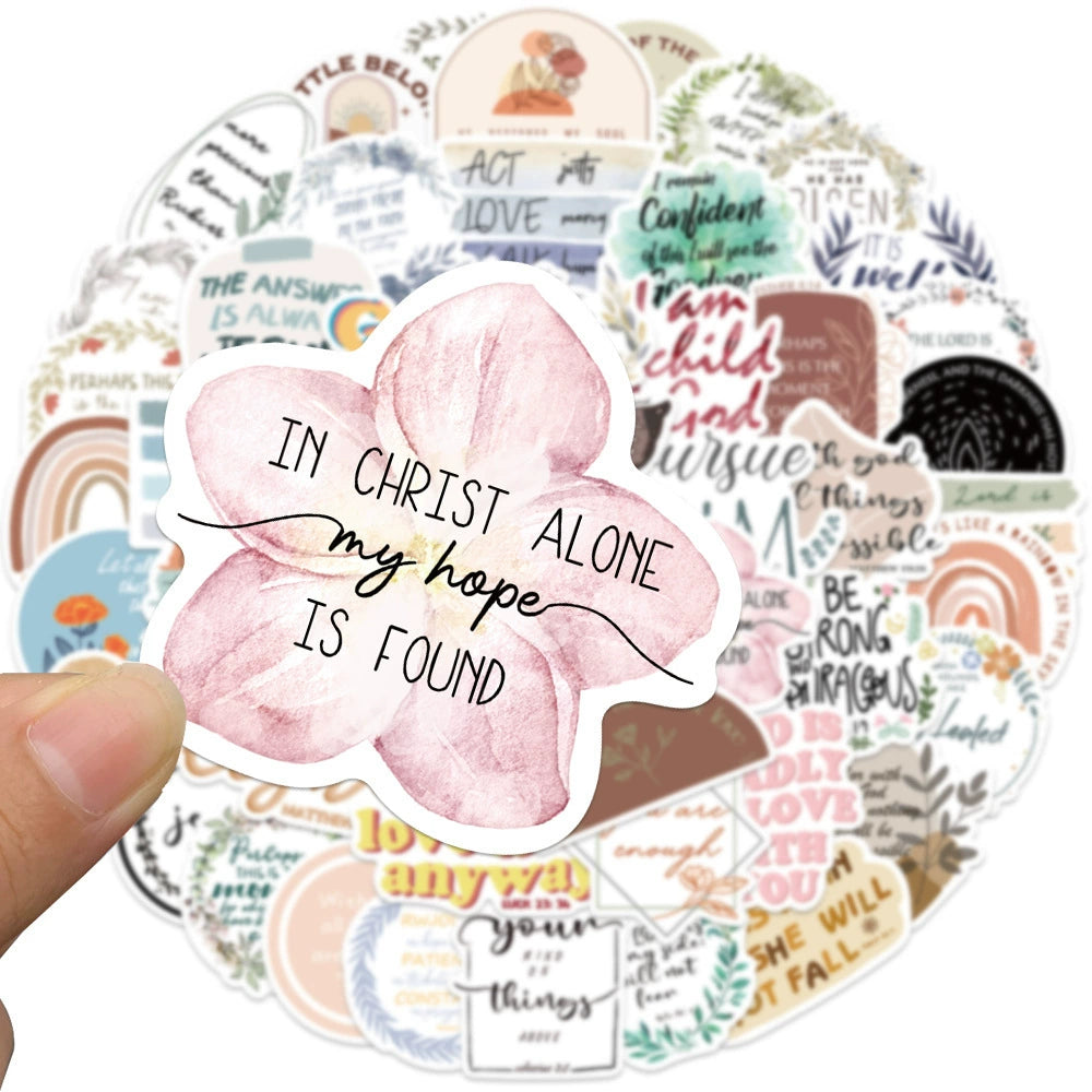 Bible Verse Decorative Stickers - 50-Piece Set