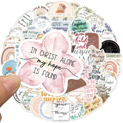Bible Verse Decorative Stickers - 50-Piece Set