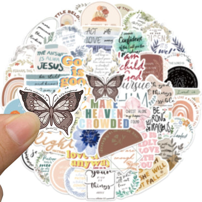 Bible Verse Decorative Stickers - 50-Piece Set