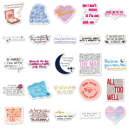 TS-Inspired Lyrics Stickers – 50-Piece Set