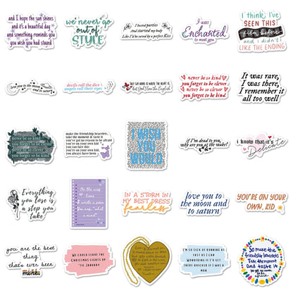 TS-Inspired Lyrics Stickers – 50-Piece Set