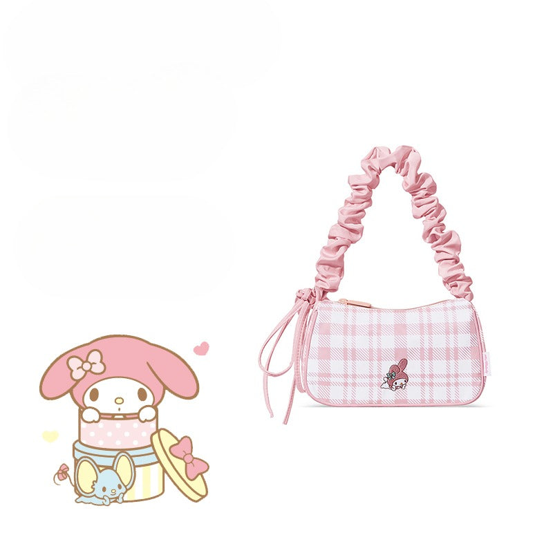 Sanrio Gingham Ruffle Shoulder Bag – Cute Meets Classic!