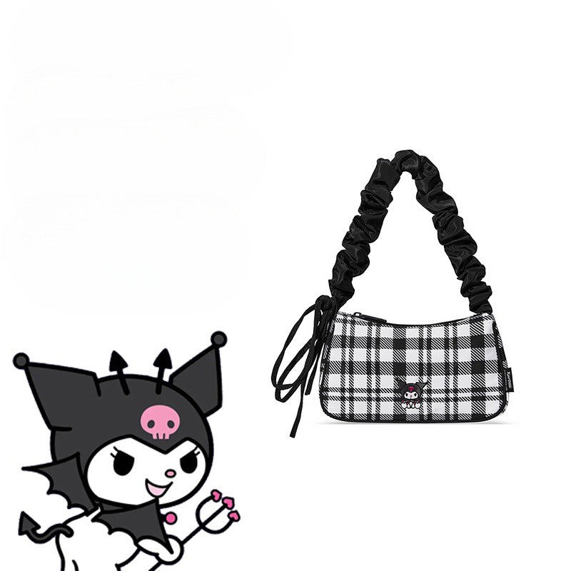 Sanrio Gingham Ruffle Shoulder Bag – Cute Meets Classic!