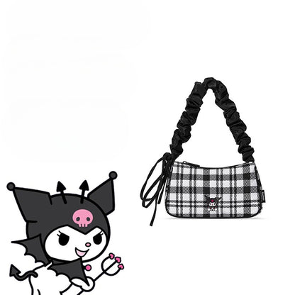 Sanrio Gingham Ruffle Shoulder Bag – Cute Meets Classic!
