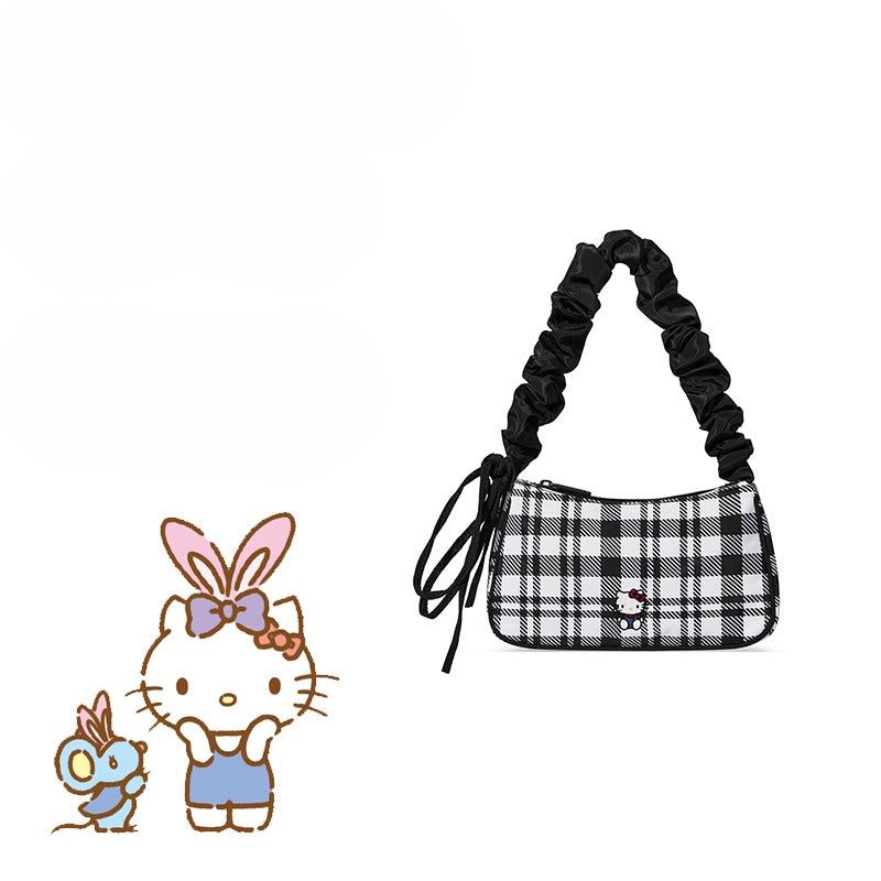 Sanrio Gingham Ruffle Shoulder Bag – Cute Meets Classic!