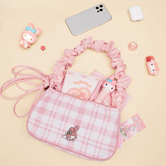 Sanrio Gingham Ruffle Shoulder Bag – Cute Meets Classic!