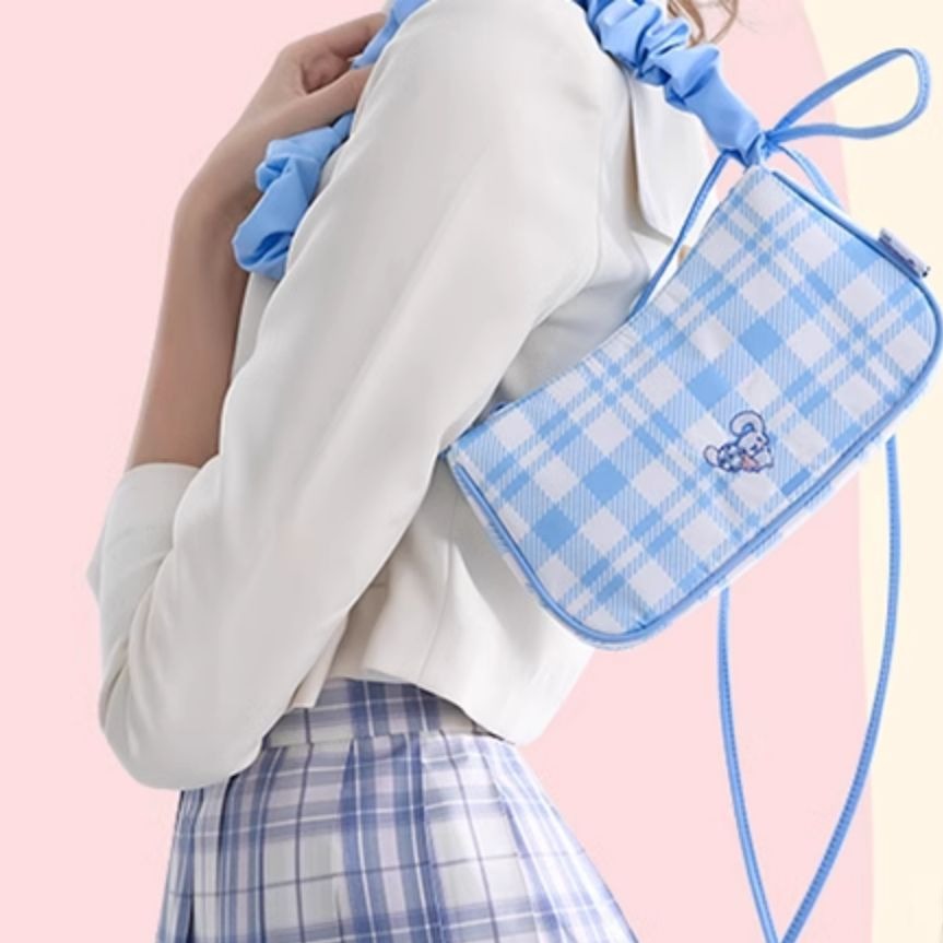 Sanrio Gingham Ruffle Shoulder Bag – Cute Meets Classic!