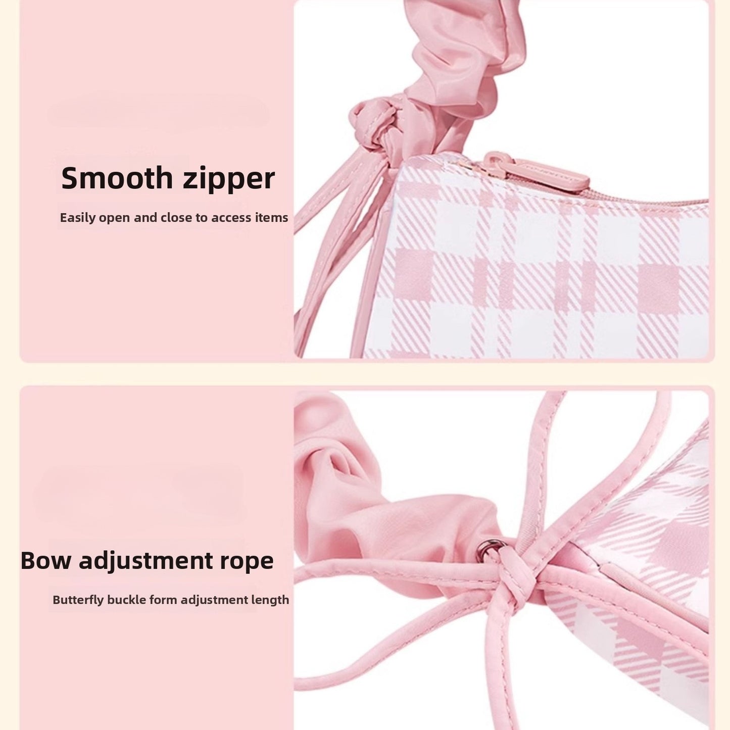 Sanrio Gingham Ruffle Shoulder Bag – Cute Meets Classic!